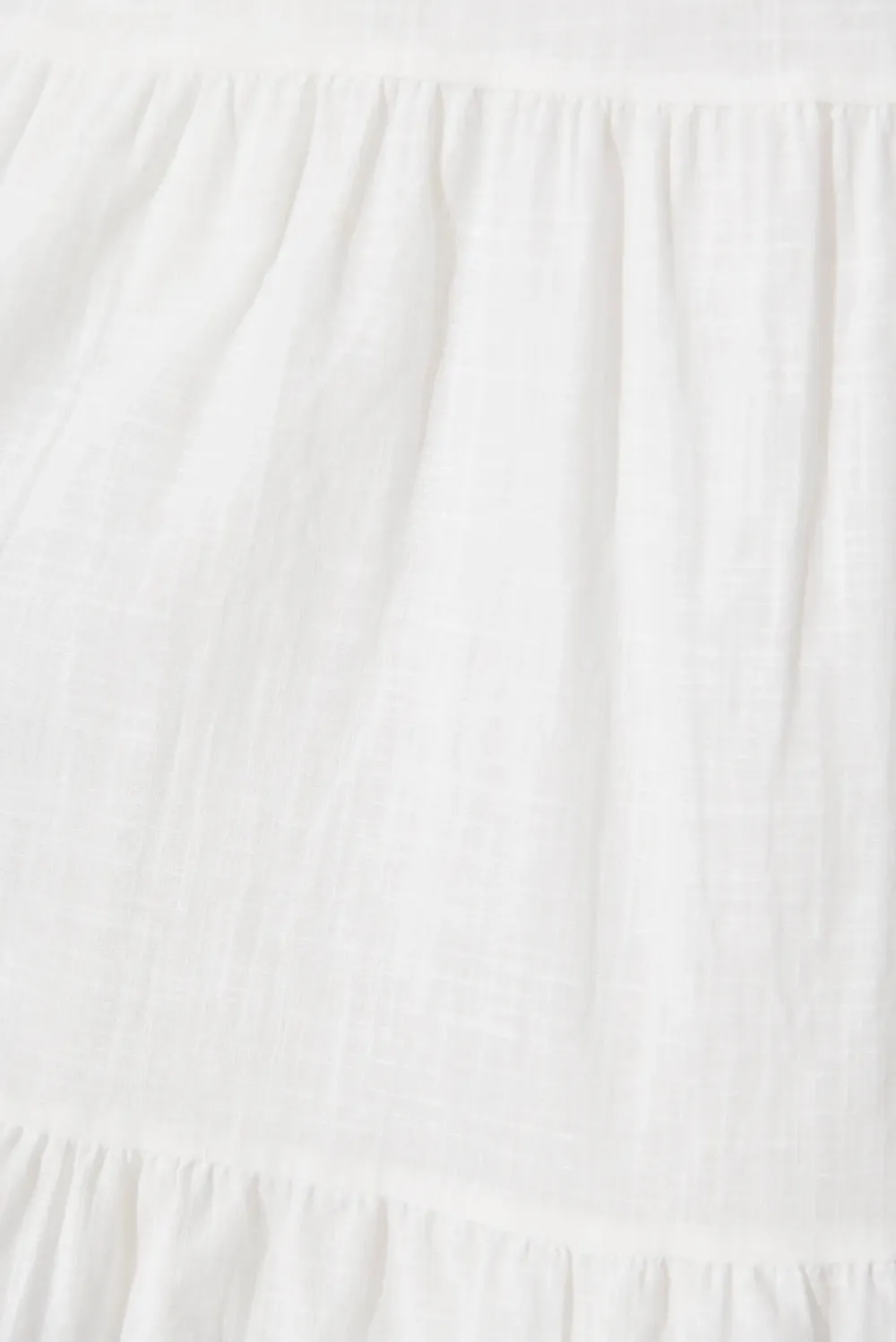 White Flutter Sleeve Tiered Midi Dress