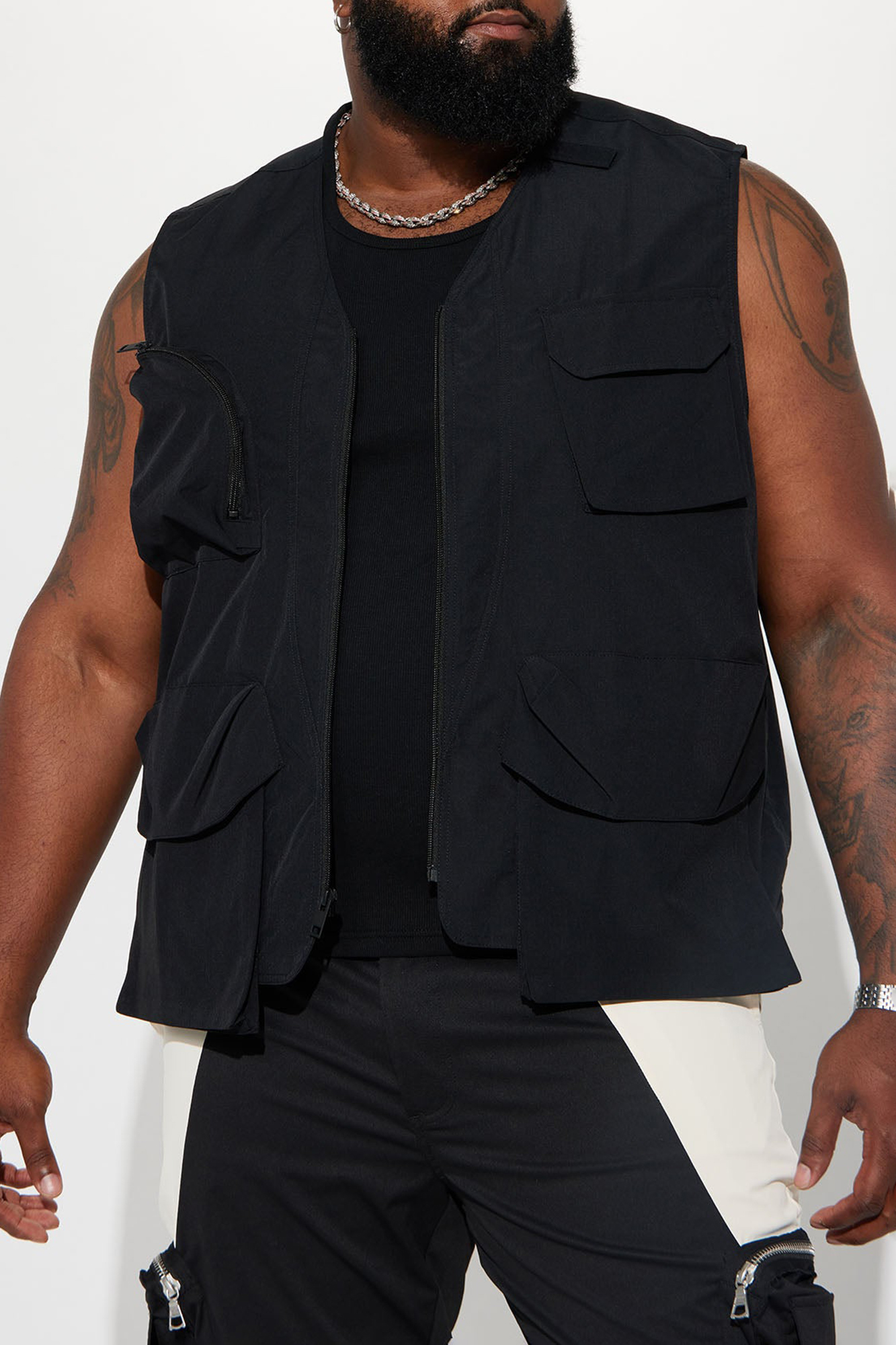 Hard To Miss Ripstop Tactical Cargo Vest - Black