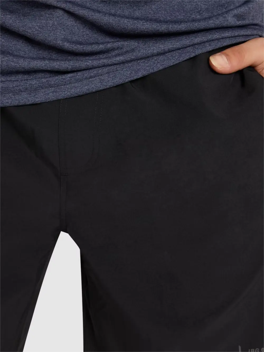 BLACK ACTIVE WOVEN STRETCH SHORT