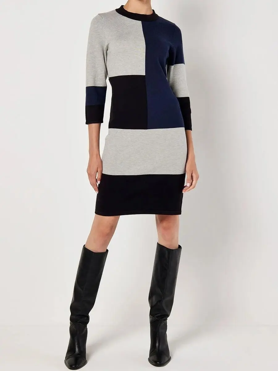 Colour Block Bodycon Mini Dress