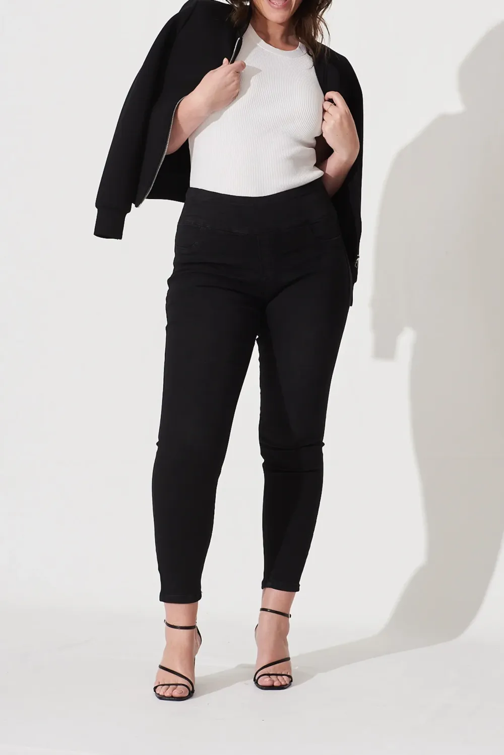 Black High Waisted Skinny Jeans