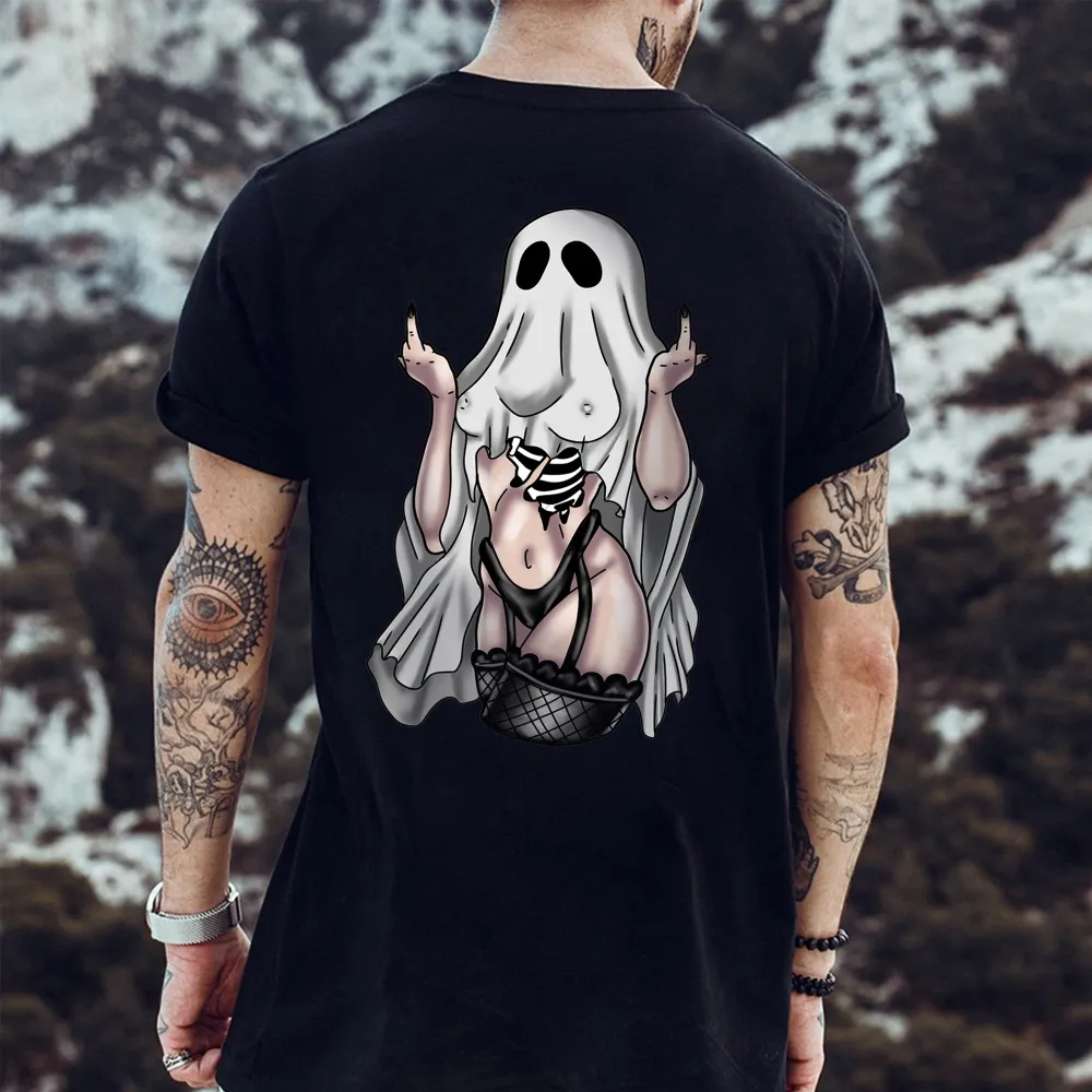 Sexy Ghost Printed Men's T-shirt