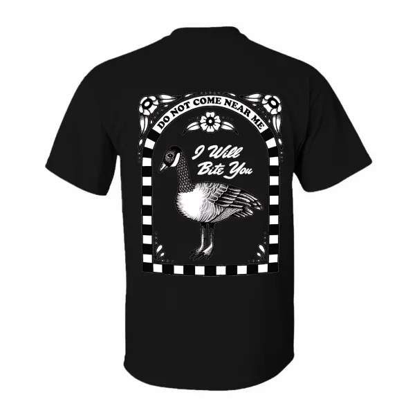 Do Not Come Near Me I Will Bite You Printed Men's T-shirt