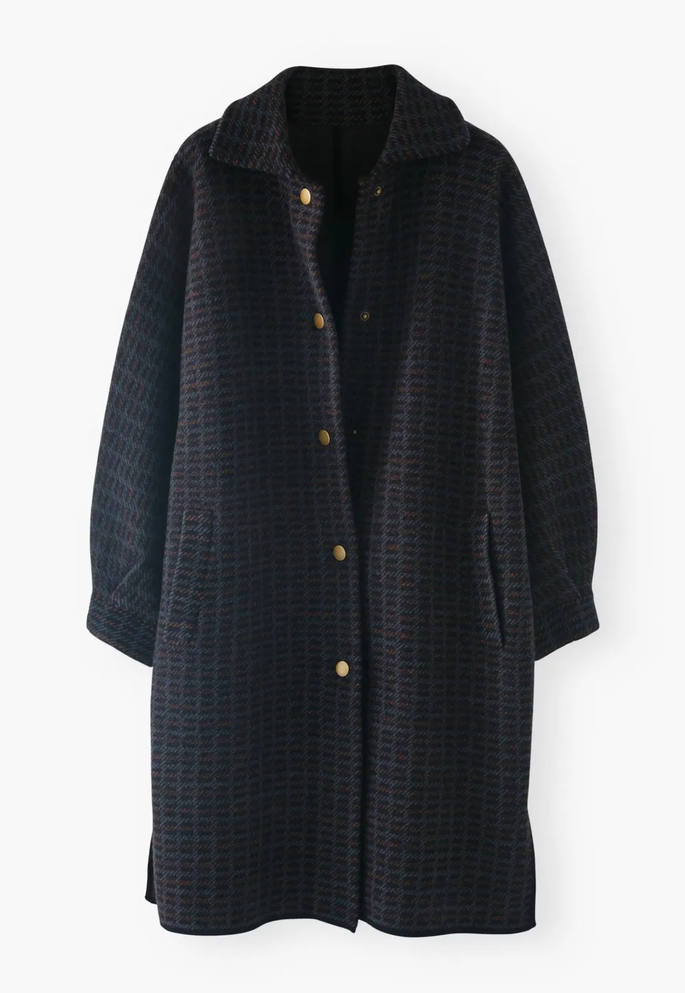 Checked coat
Boiled wool