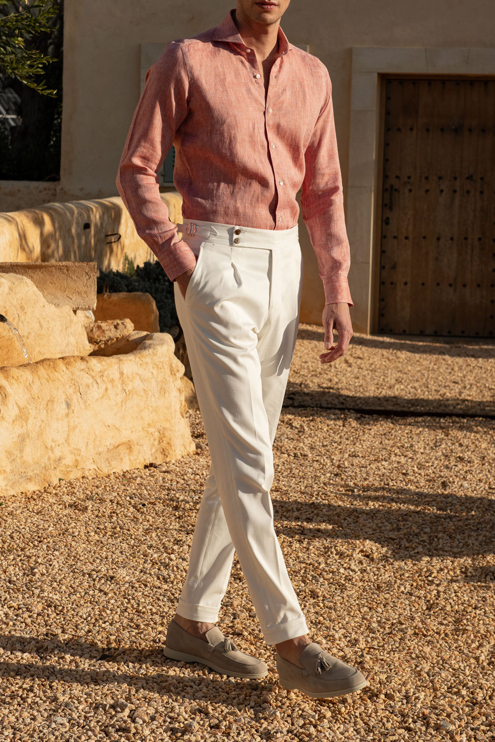 Red Linen Shirt