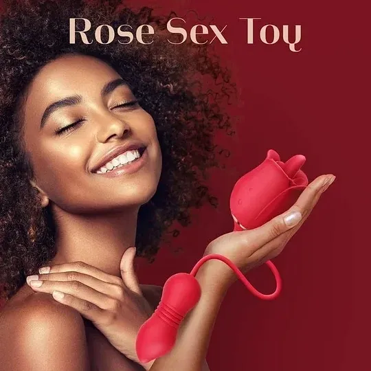 LickMaster 2.0 Tongue Licking Thrusting Vibrating Rose Extender