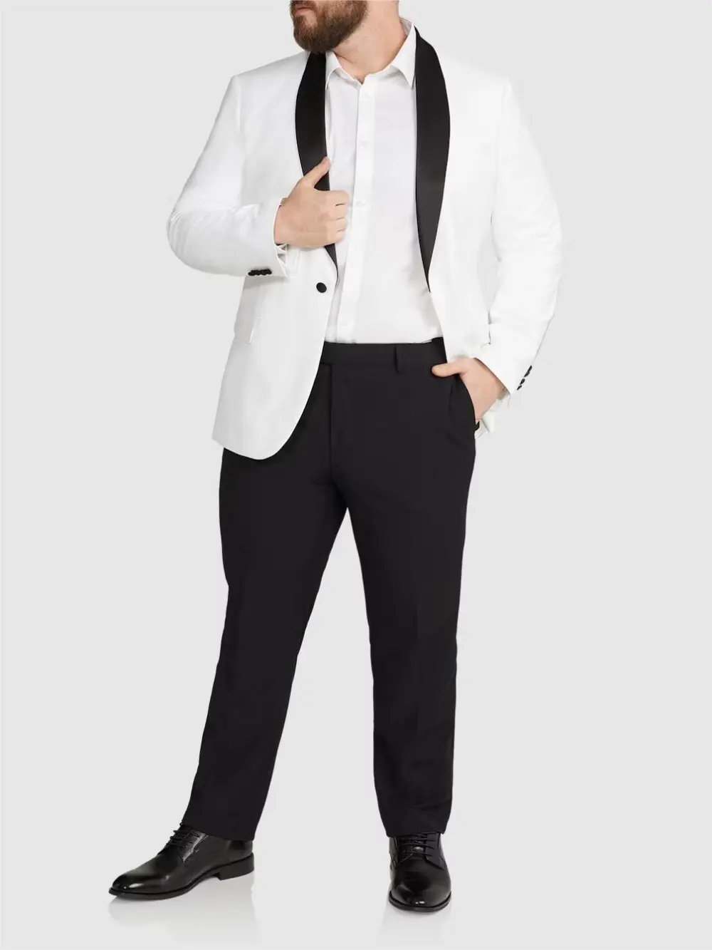 IVORY PIERCE TUXEDO SUIT JACKET