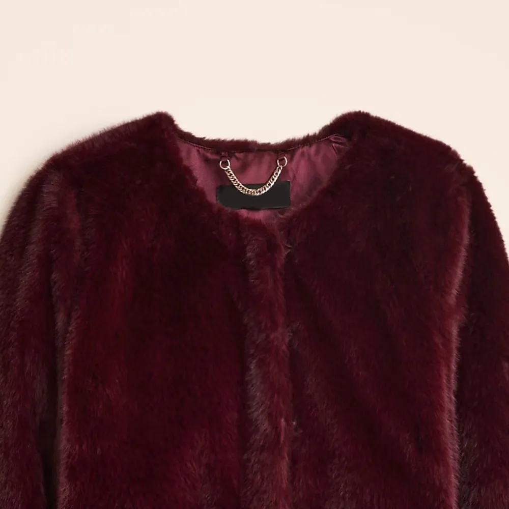 Faux-fur lady jacket