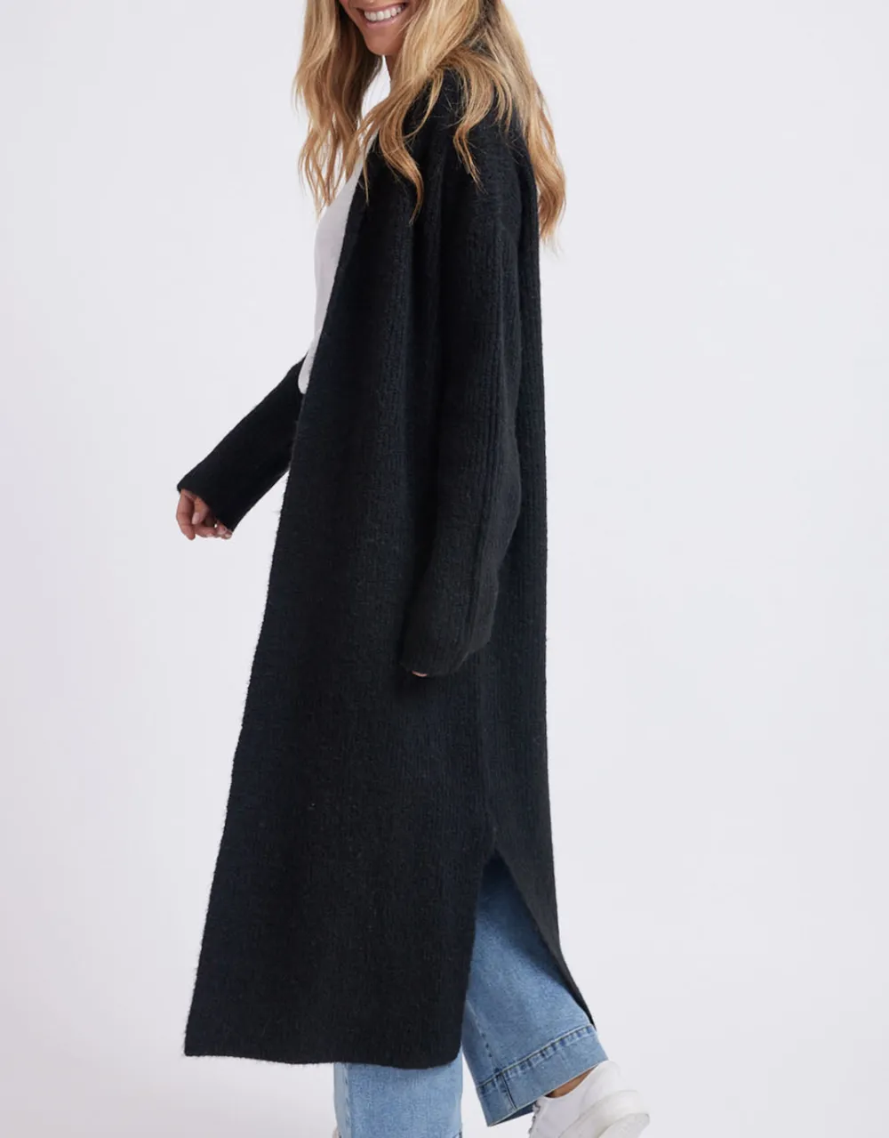 Manhattan Longline Cardigan - Black