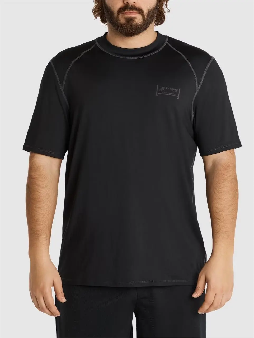 BLACK ACTIVE SWIM SHIRT