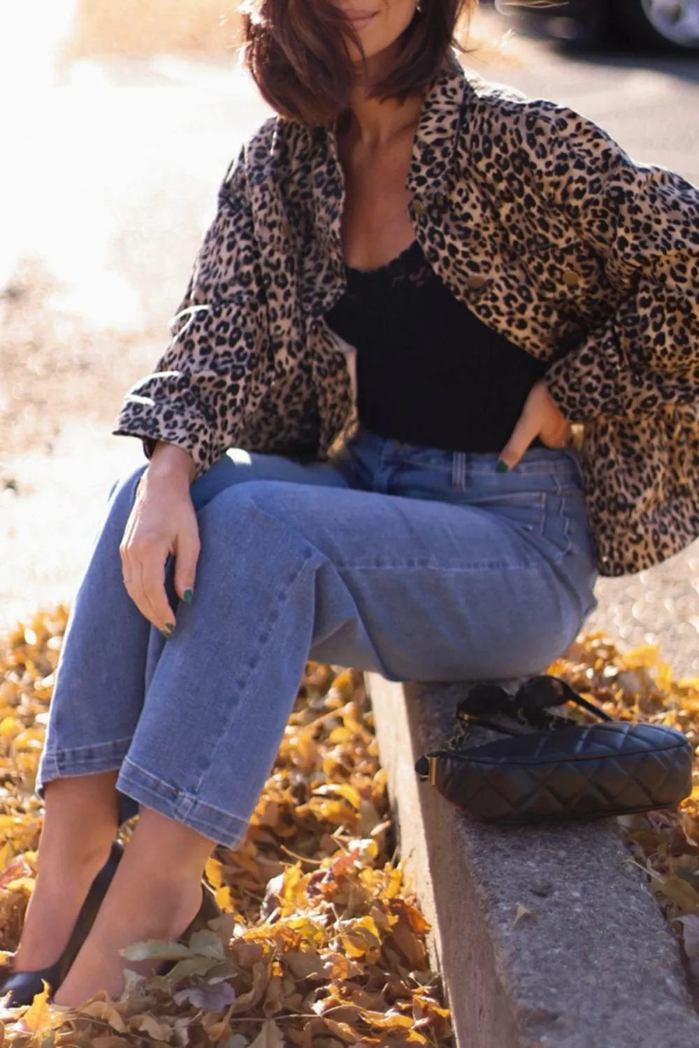 Taupe Leopard Print Oversized Jacket