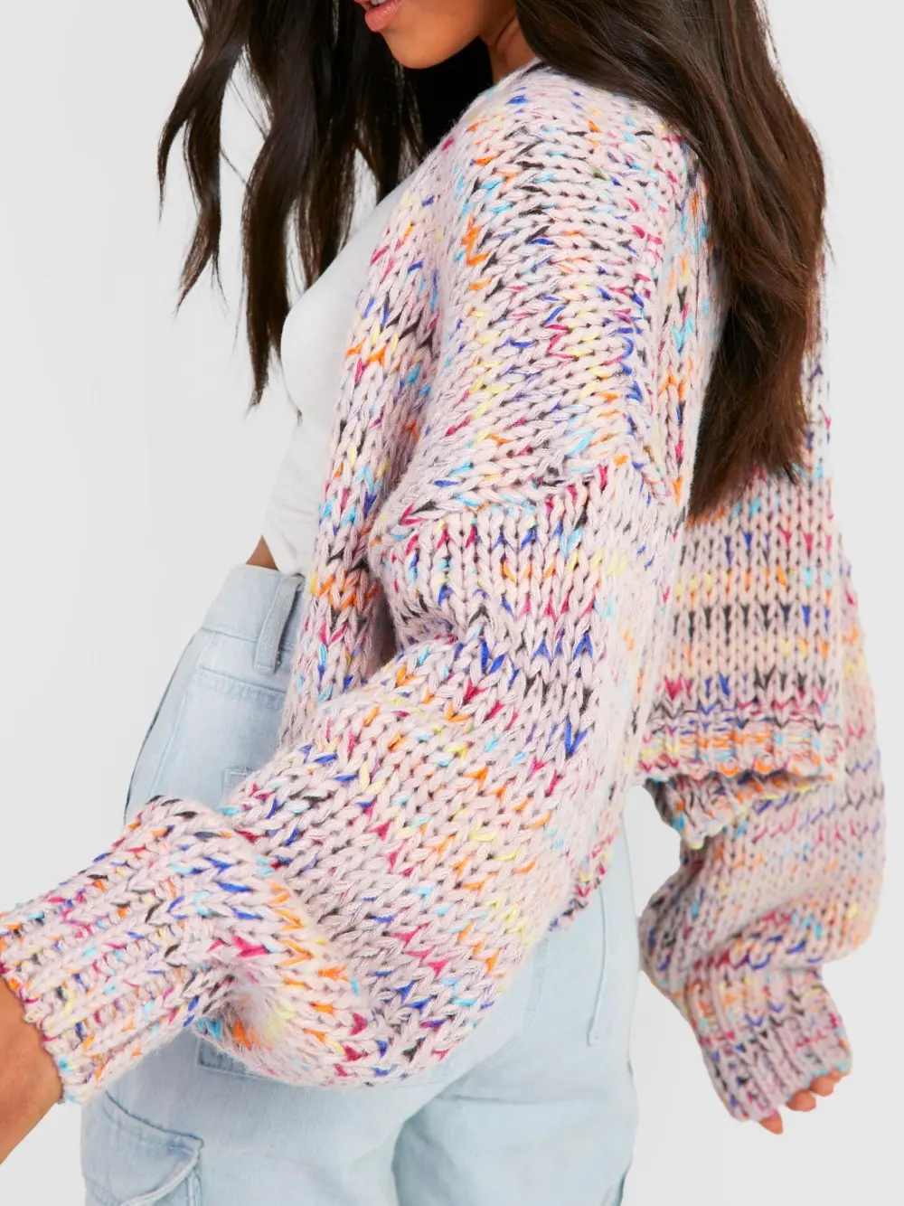 PREMIUM CHUNKY MULTICOLORED CARDIGAN