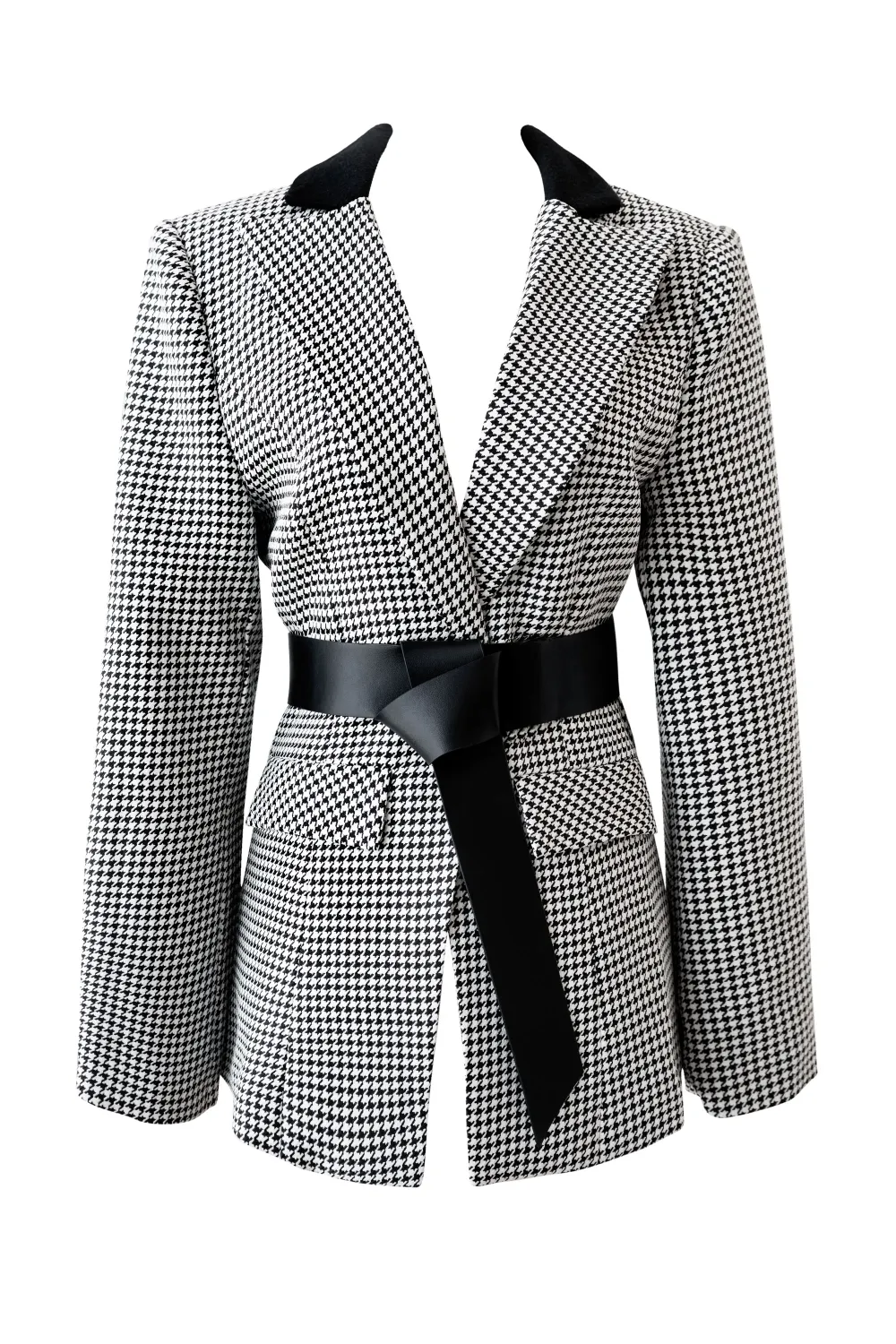 Houndstooth Blazer w/Belt