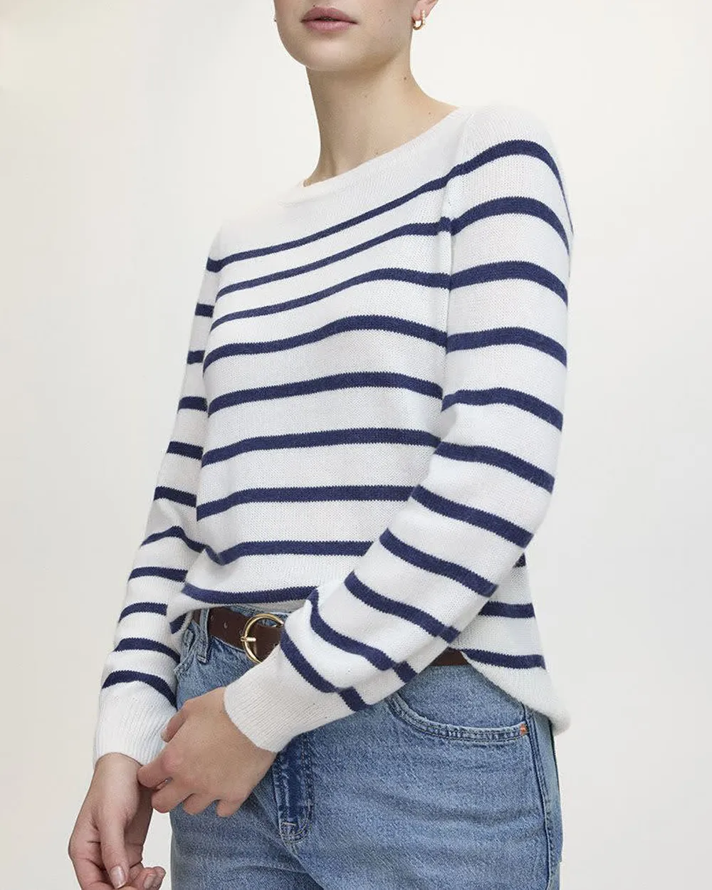 Cashmere-Blend Boat-Neck Sweater