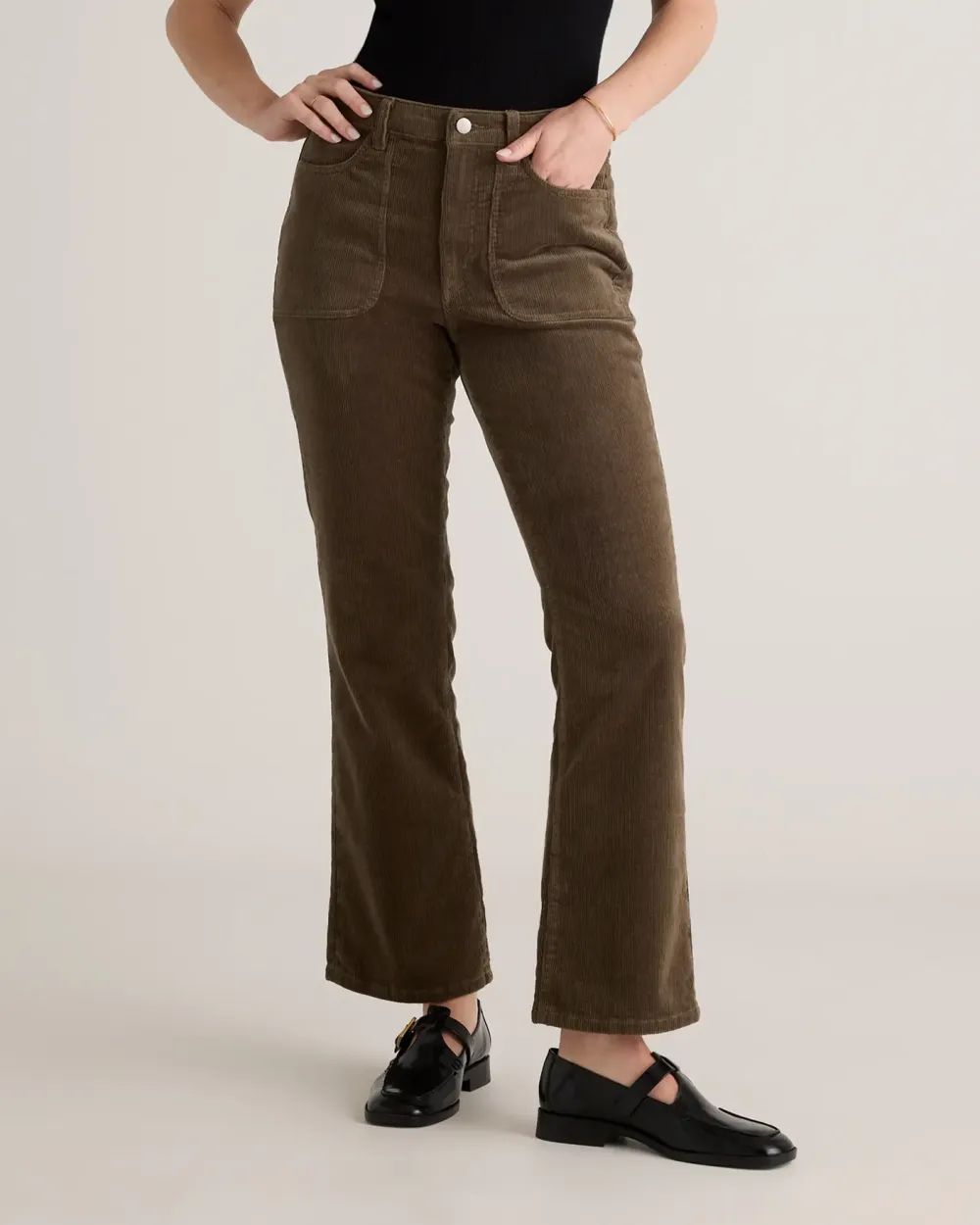 Cotton Corduroy Flare Pants