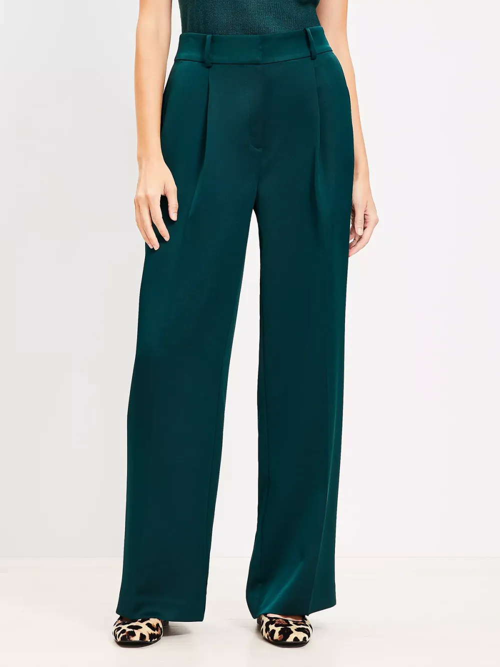 Peyton Trouser Pants in Satin