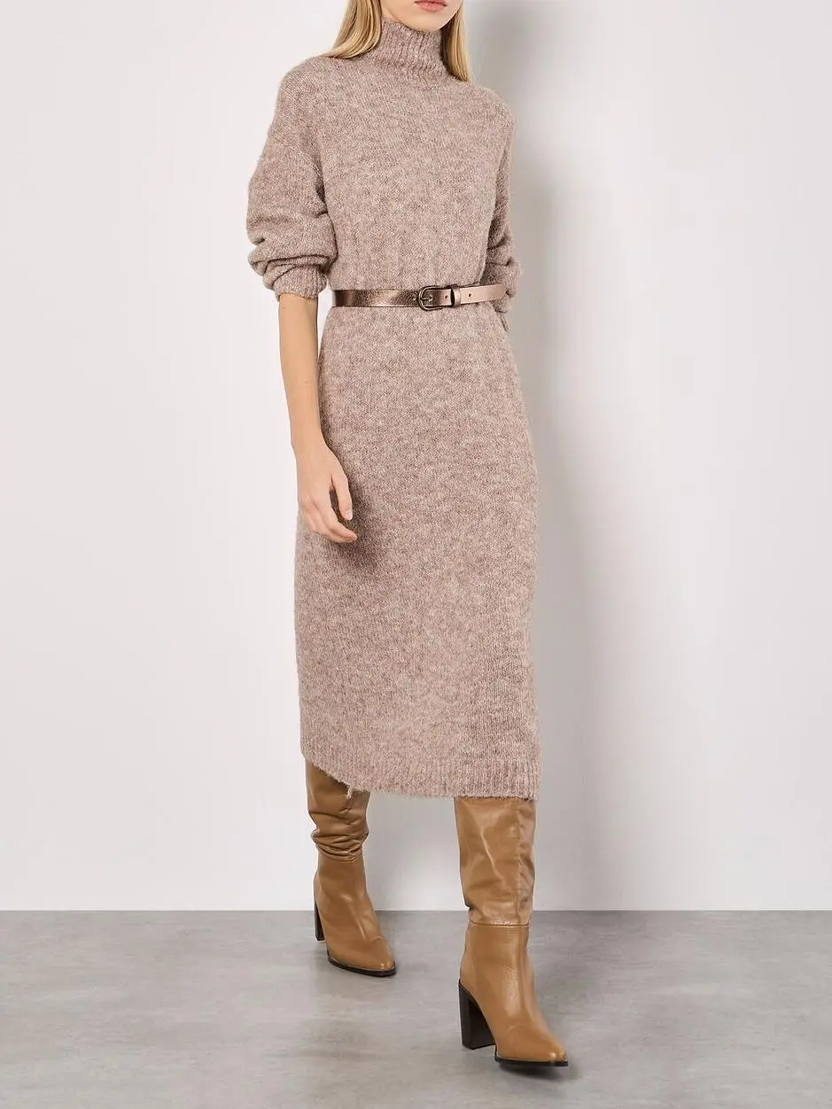 Oversized Fluffy Jumper Midi Dress