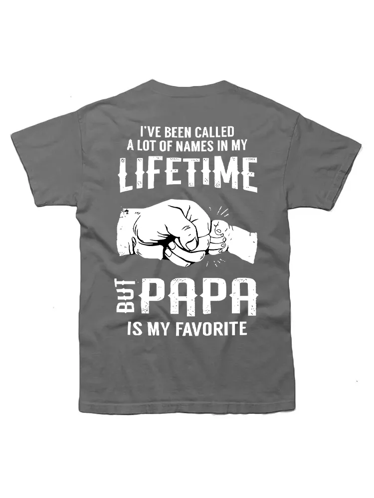 Men'S Graphic T-Shirt Papa Is My Favorite Name - Family Love Eco-Friendly Limited Edition Short Sleeve Tee-Shirt