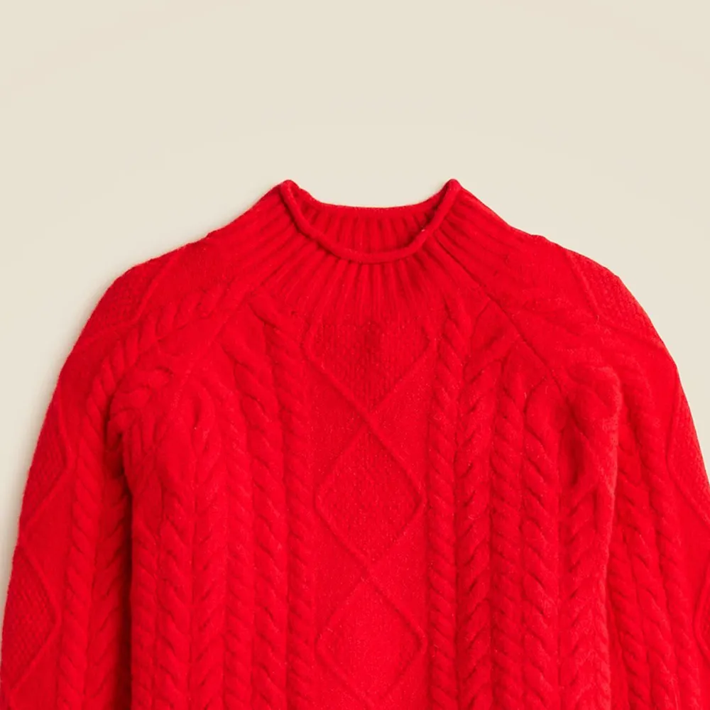 Cable-knit  sweater in Supersoft yarn