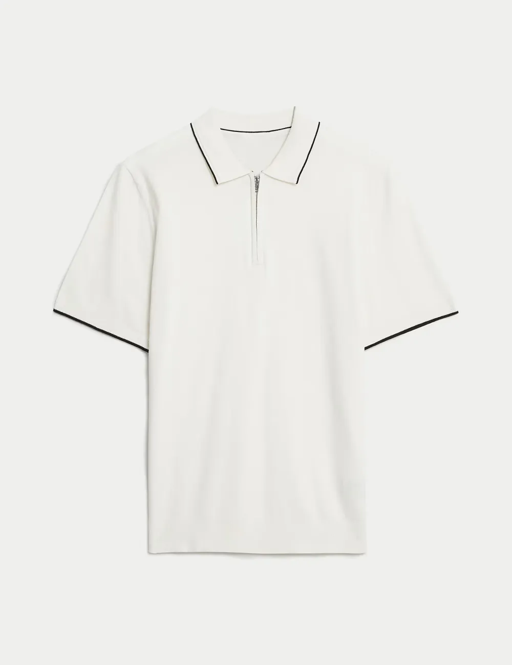 Cotton Rich Tipped Knitted Polo Shirt