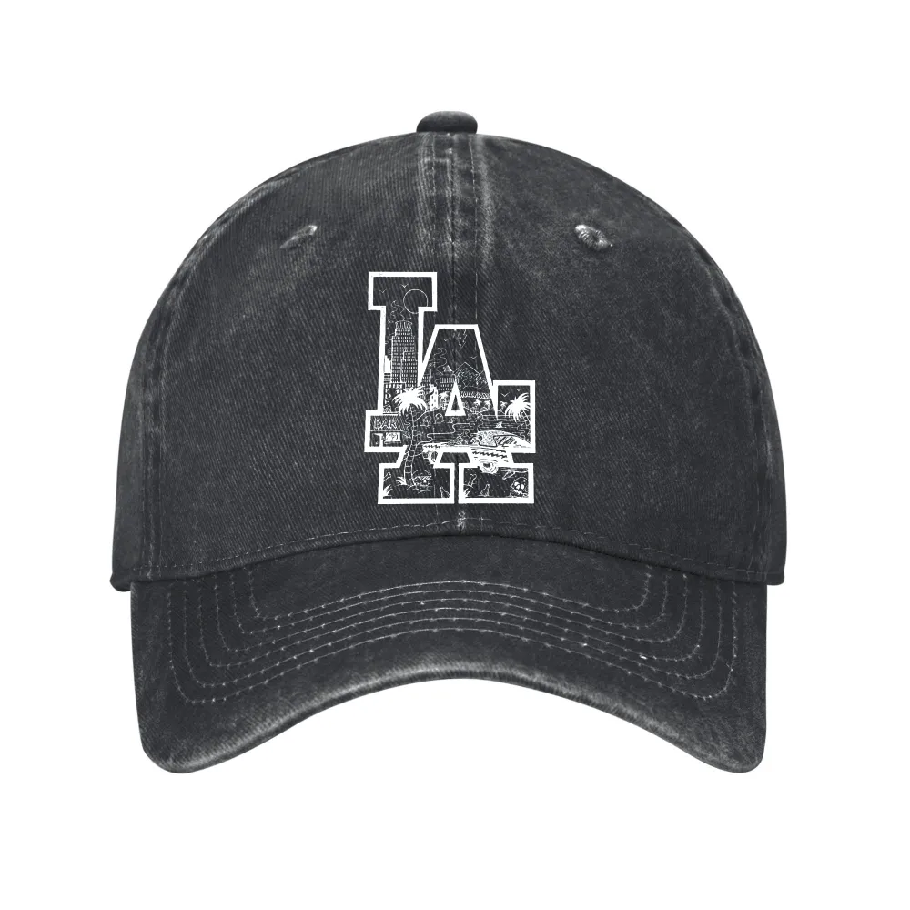LA Skull Beach Washed Cowboy Hat
