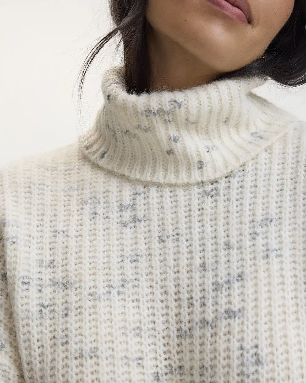 Long-Sleeve Cowl-Neck Loose Pullover