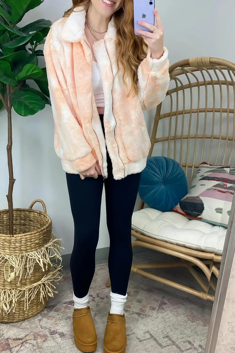 Cozy Comfort Tie Dye Sherpa Jacket