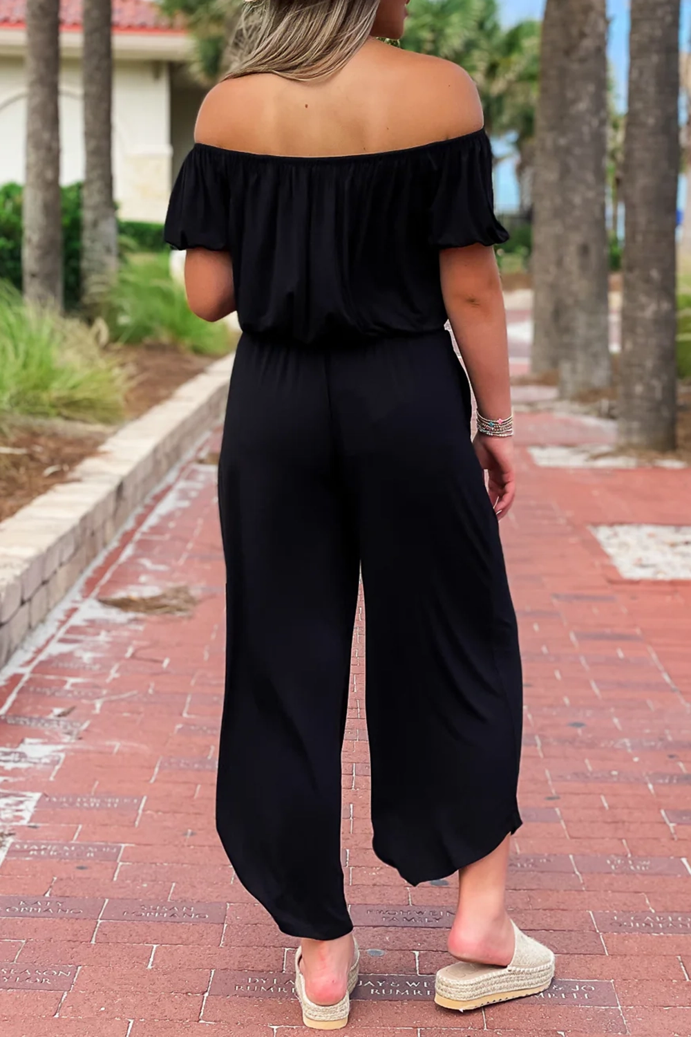 Sexy black off-shoulder top