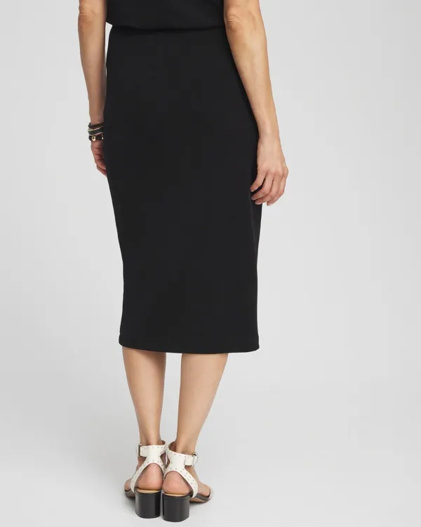 High Waisted Pencil Midi Skirt