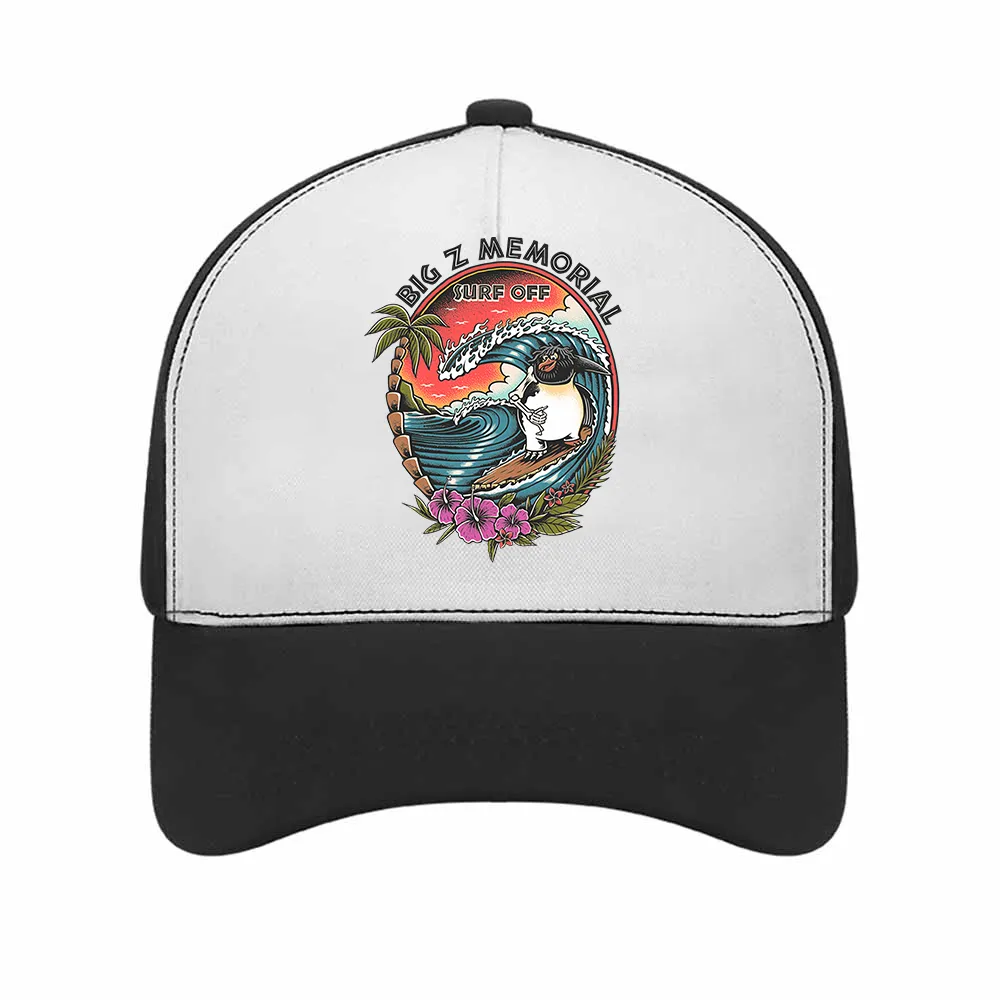 Big Z Memorial Surf Off Printed Bent Rubber Baseball Cap