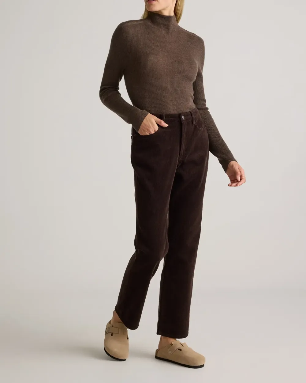 Organic Stretch Corduroy Straight Leg Pants