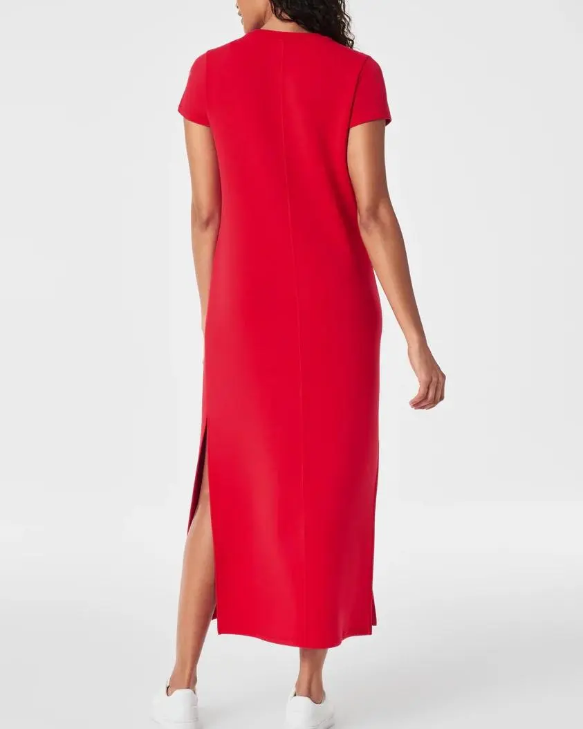 Crew Neck Maxi Dress