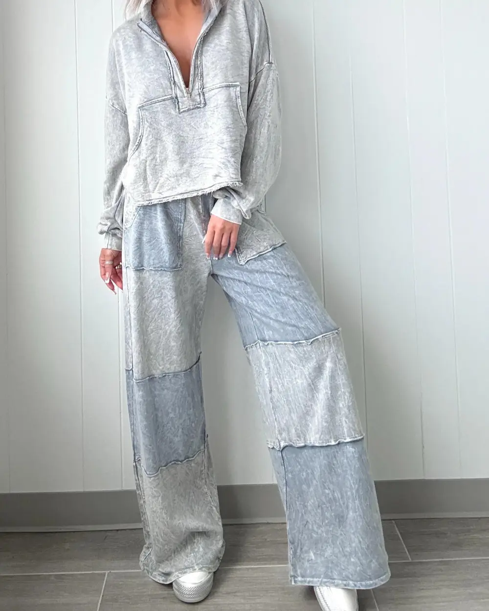 Next Level Colorblock Lounge Pants - Grey