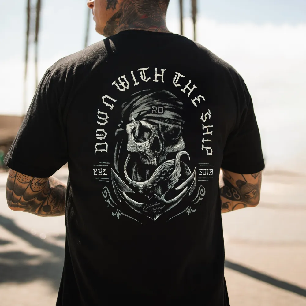 Down With The Ship Printed Men's T-shirt