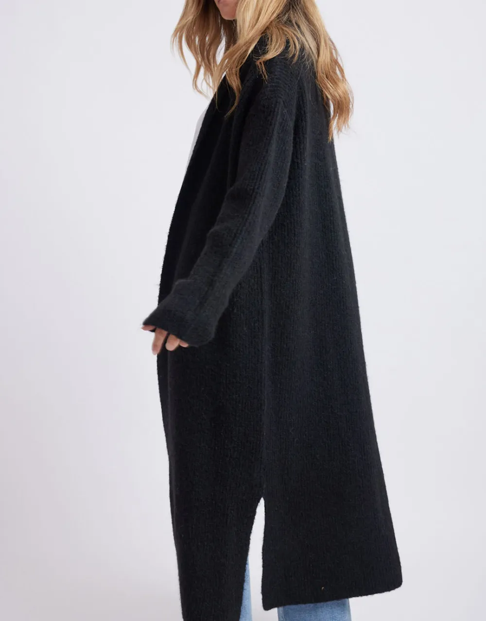 Manhattan Longline Cardigan - Black