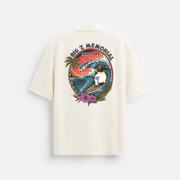 Beach Surfing Printed Shirt
