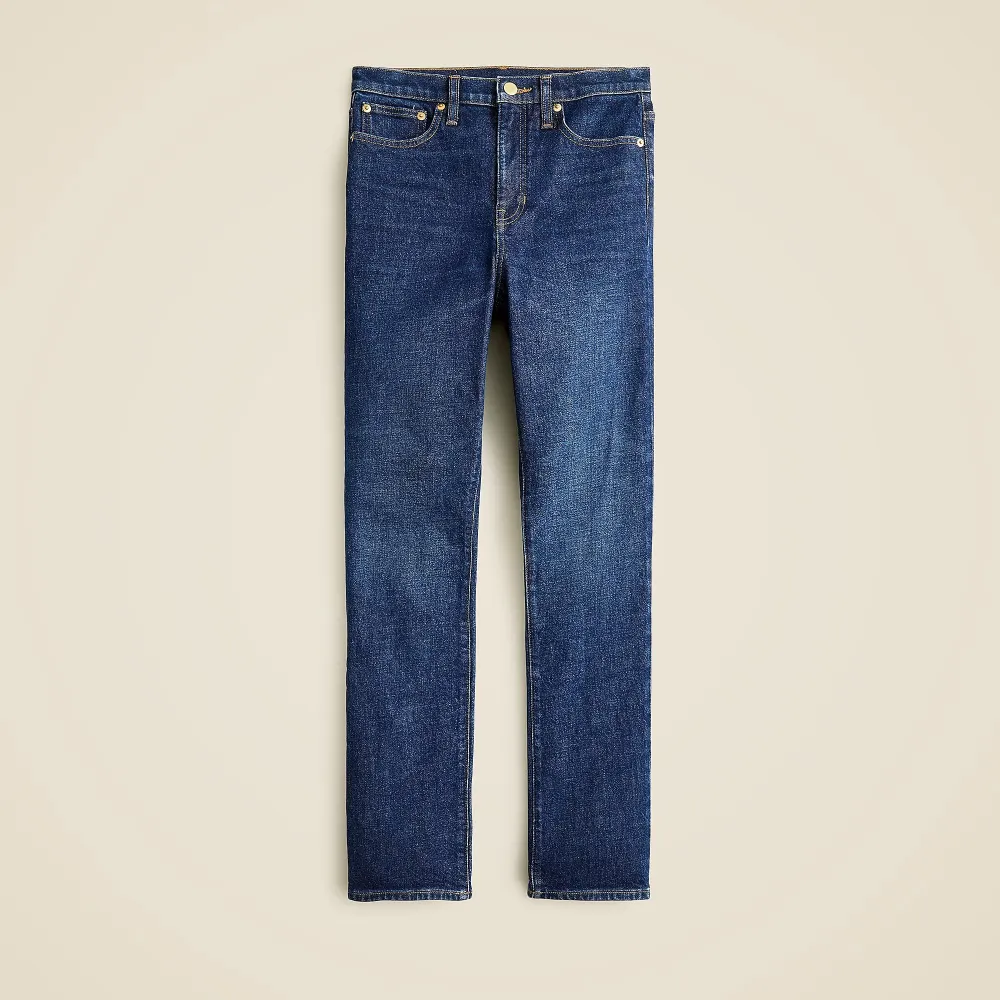 High-rise straight jean semi-stretch