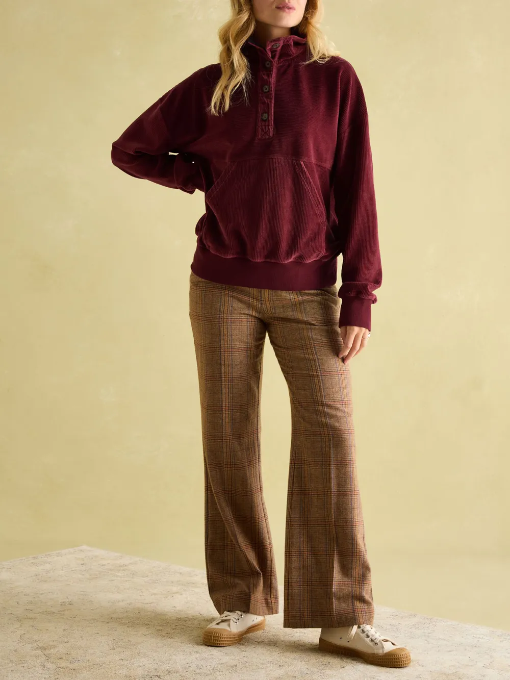 Renee Burgundy Corduroy Sweatshirt