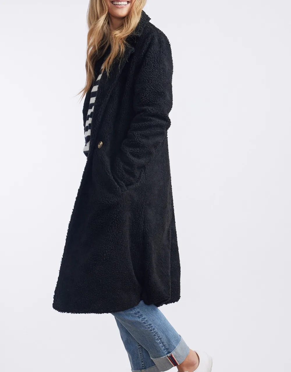 Boucle Coat - Black