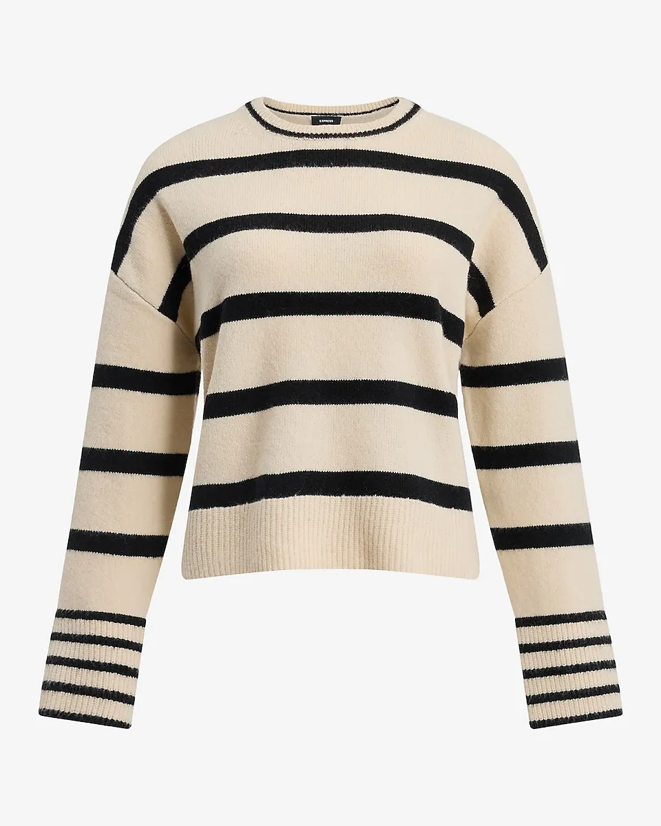 Multi Striped Crew Neck Sweater