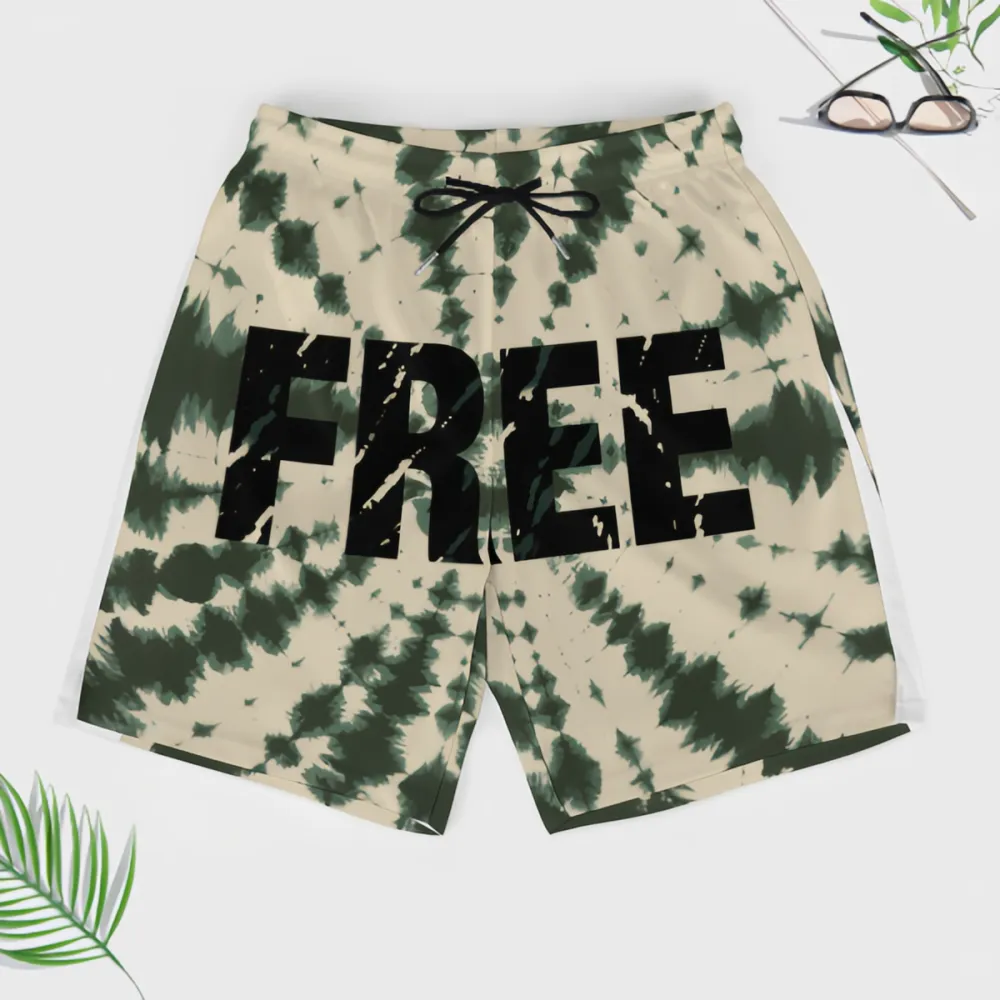 FREE Military Green Tie-Dye Camouflage Sports Beach Pants