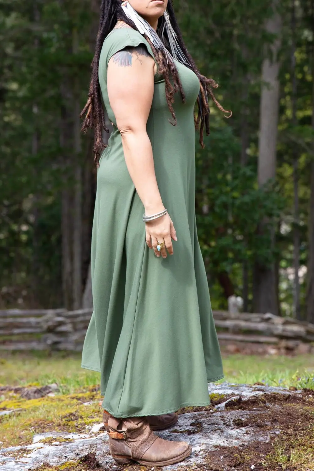 Horizon Dress - Moss Green