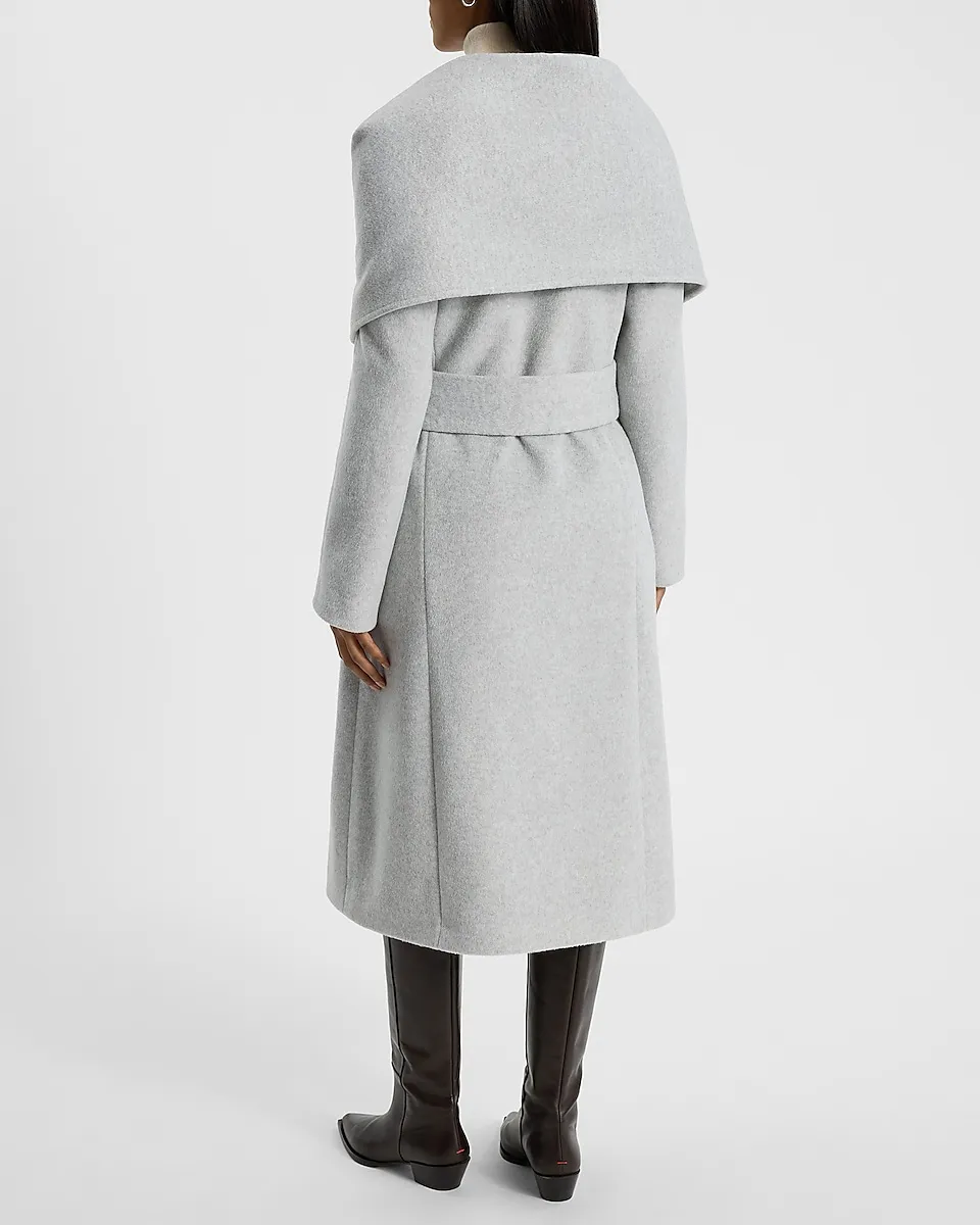 Belted Wrap Scarf Coat