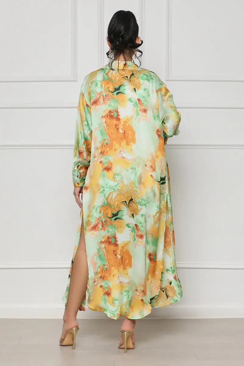 Meadow Mist Kimono Short Set (Orange Multi)