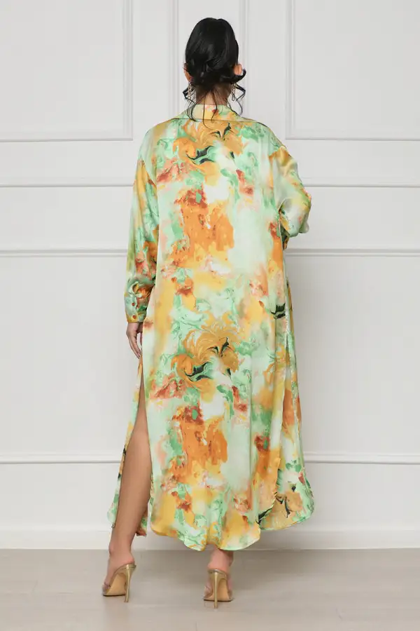 Meadow Mist Kimono Short Set (Orange Multi)
