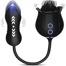LickMaster 2.0 Tongue Licking Thrusting Vibrating Rose Extender
