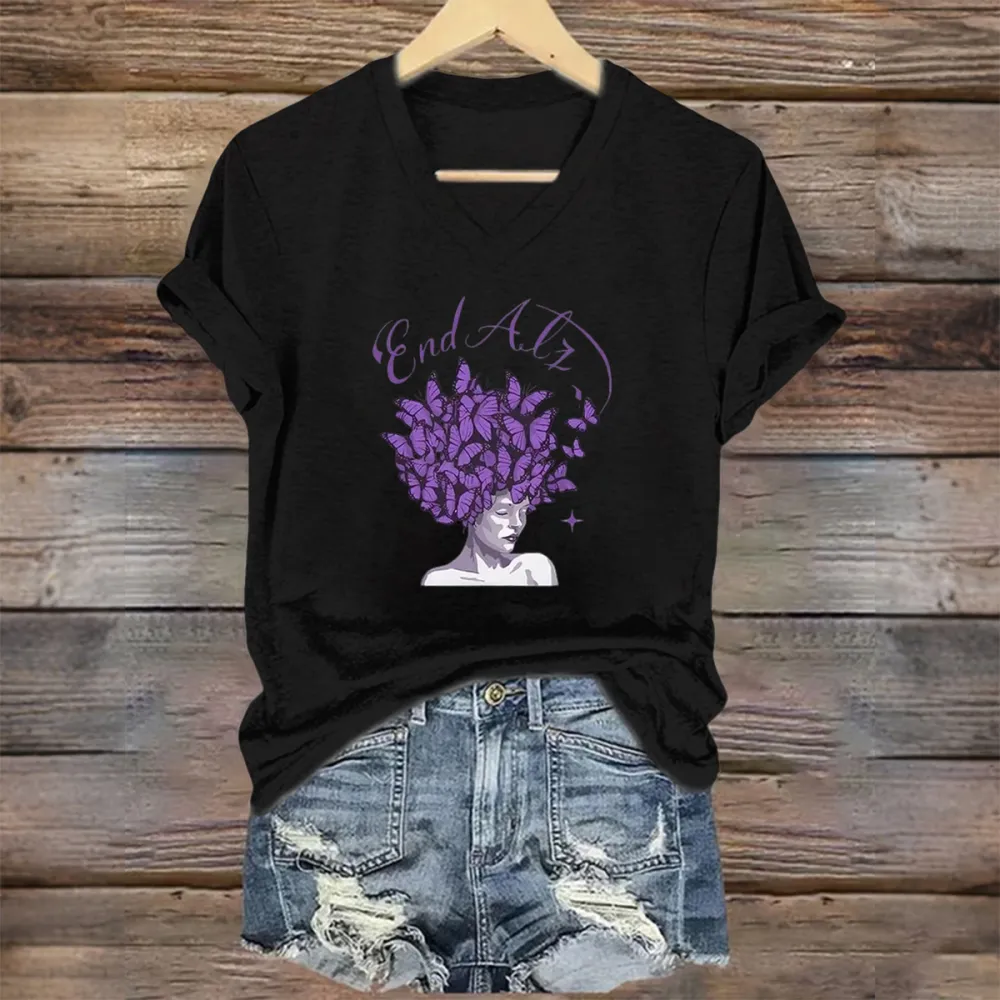 Women'S End Alz V-Neck Short-Sleeved T-Shirt