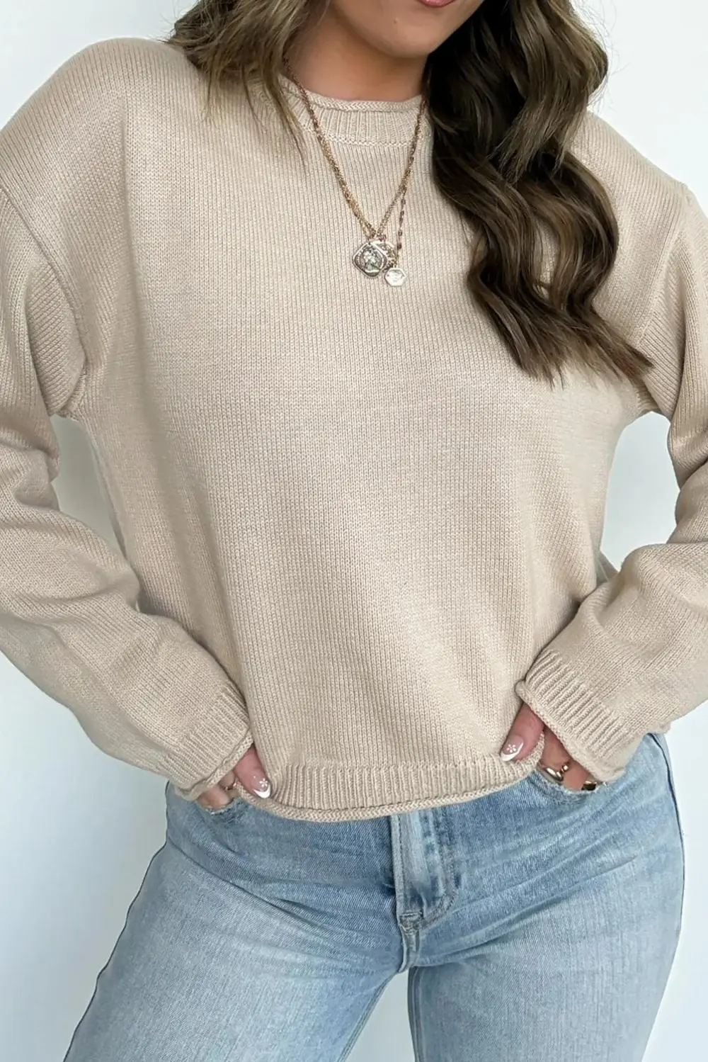 Lace Up Back Sweater