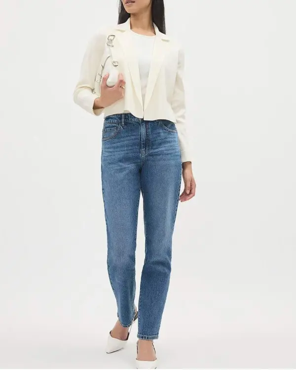 Open Cropped Sweater Blazer