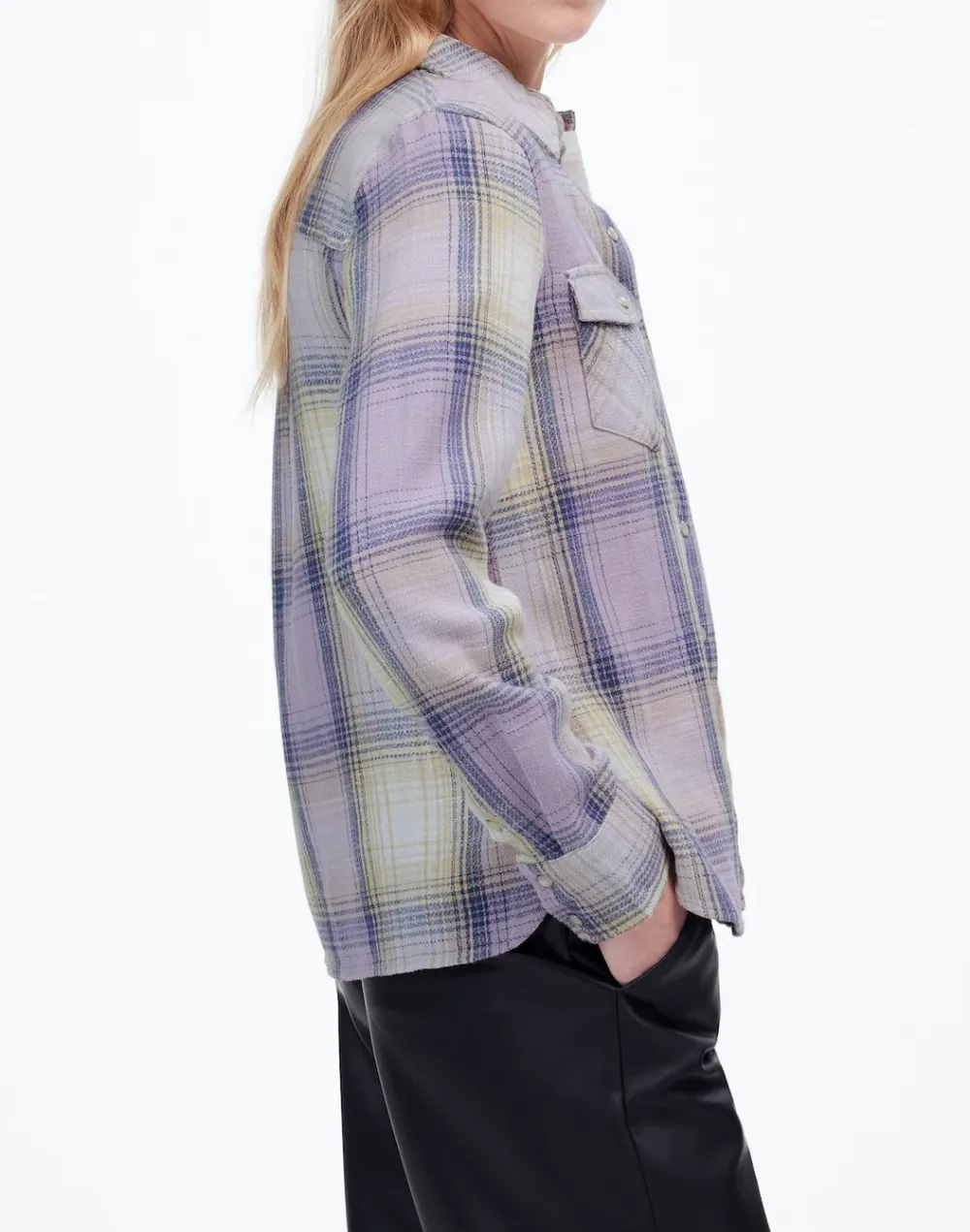 Flannel Snap-Front Shirt in Plaid